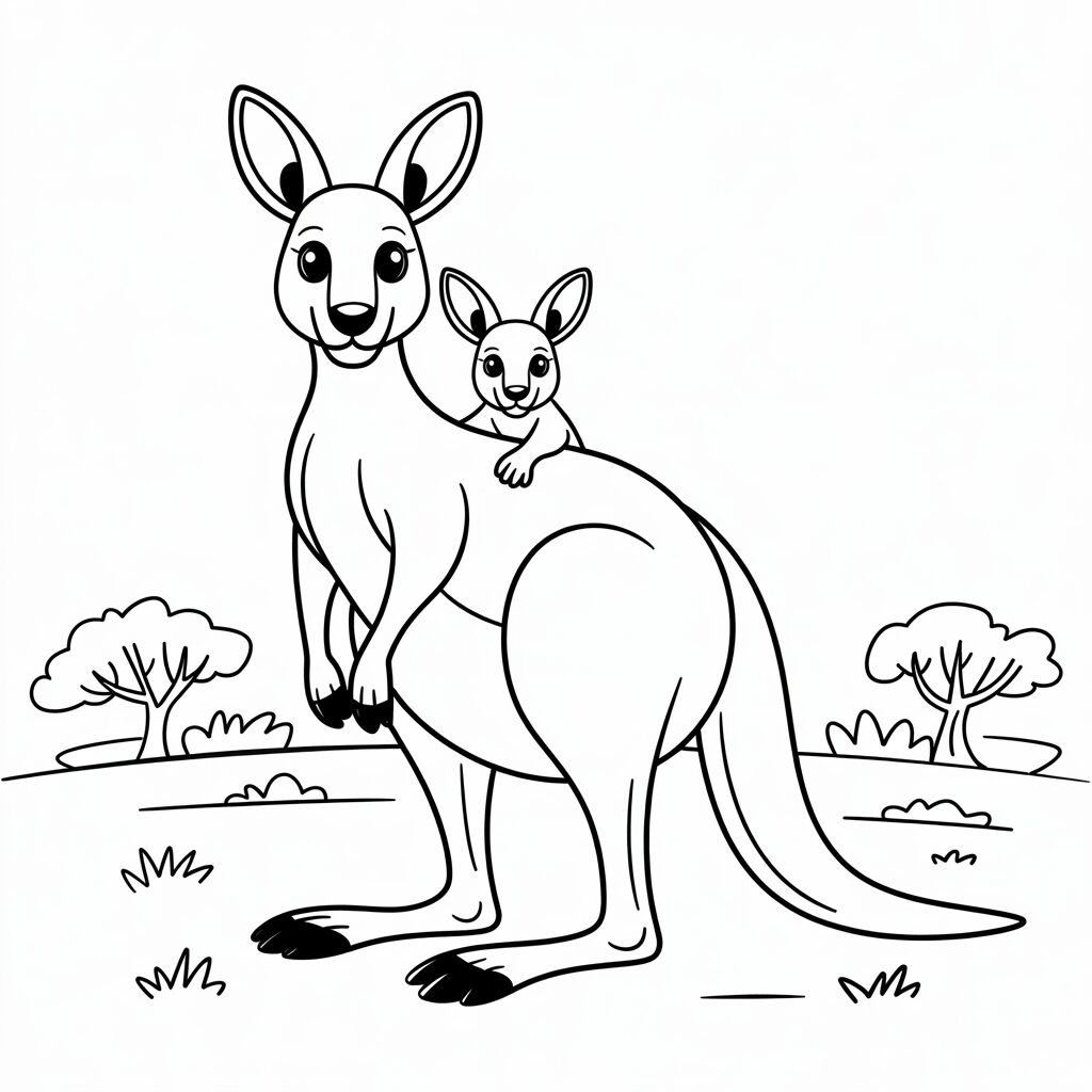 kangaroo color sheet