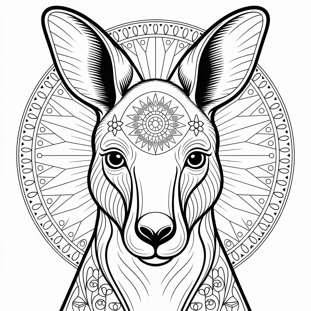 kangaroo coloring book