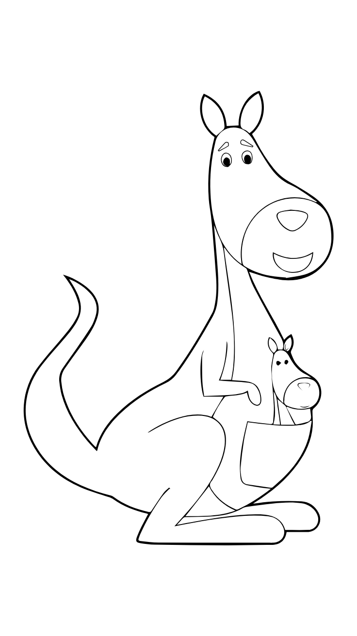 kangaroo coloring page
