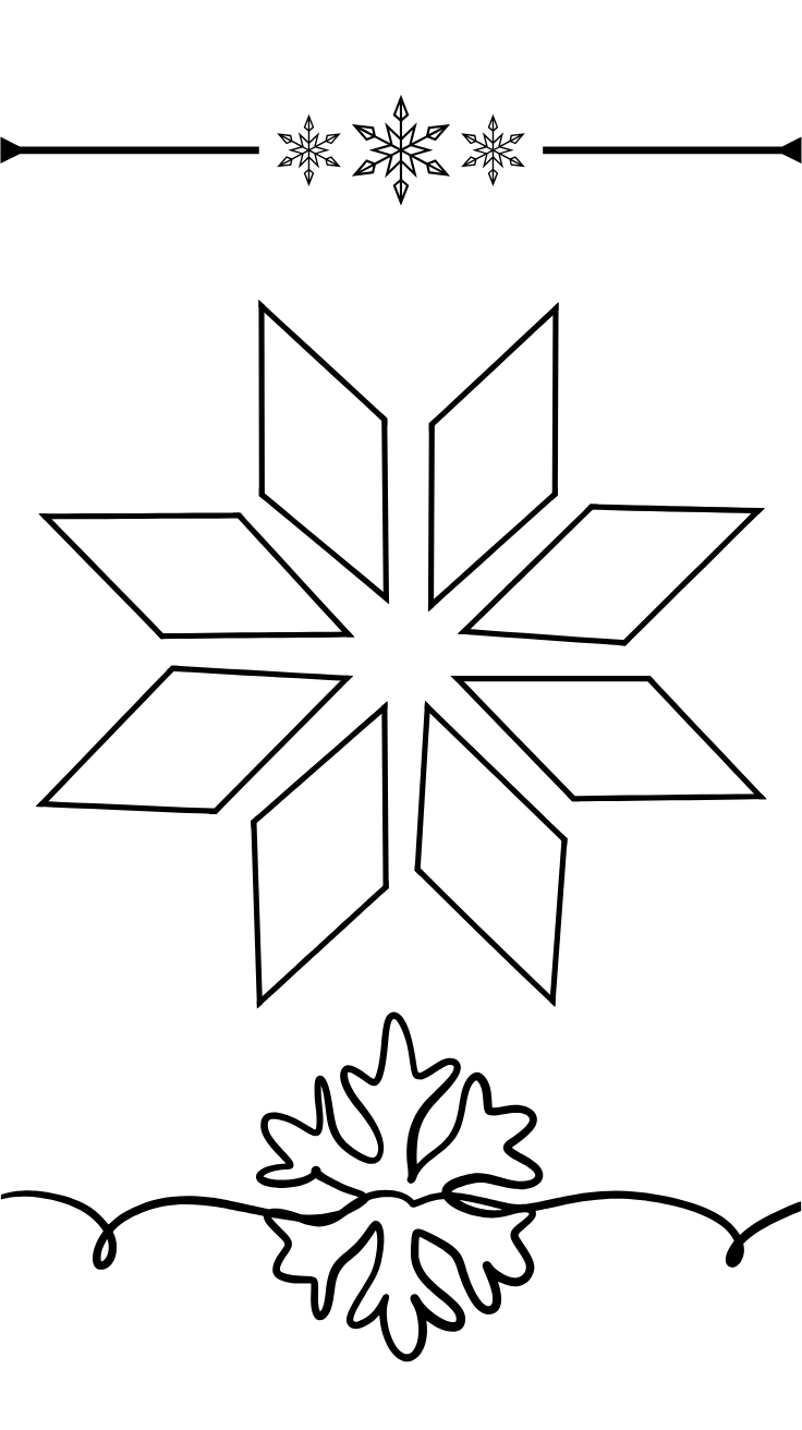 snowflake coloring sheet