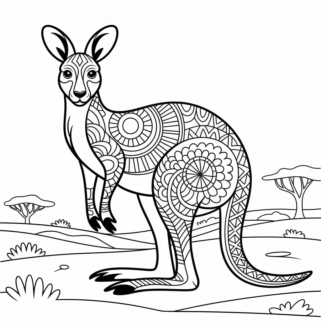 kangaroo coloring sheets