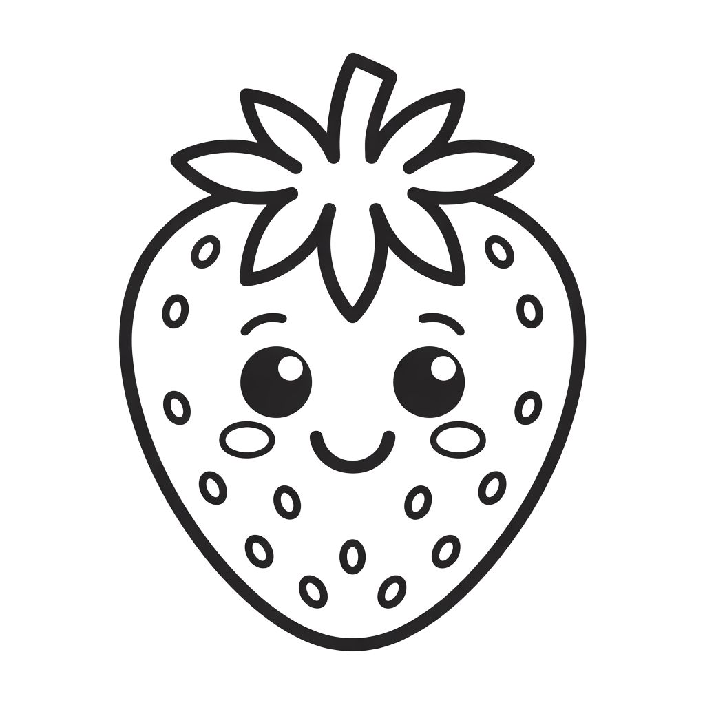 cute strawberry coloring pages