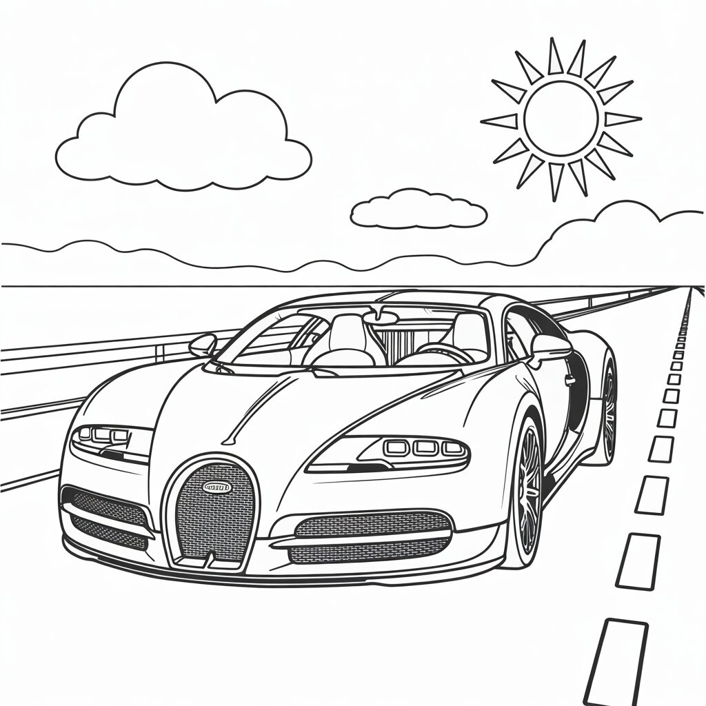 bugatti bolide coloring pages