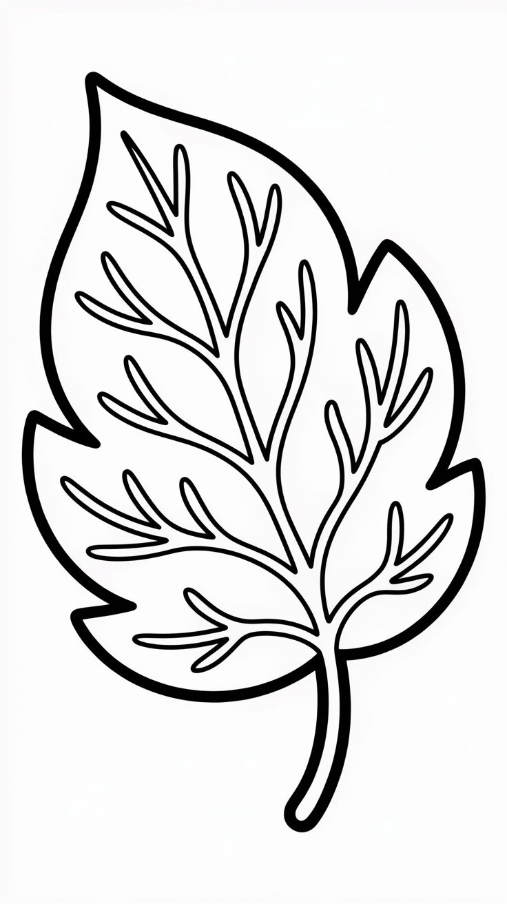 leaf coloring pages