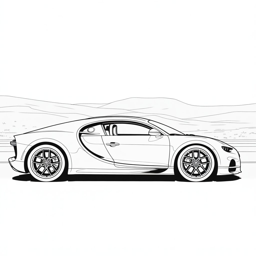 bugatti veyron coloring page