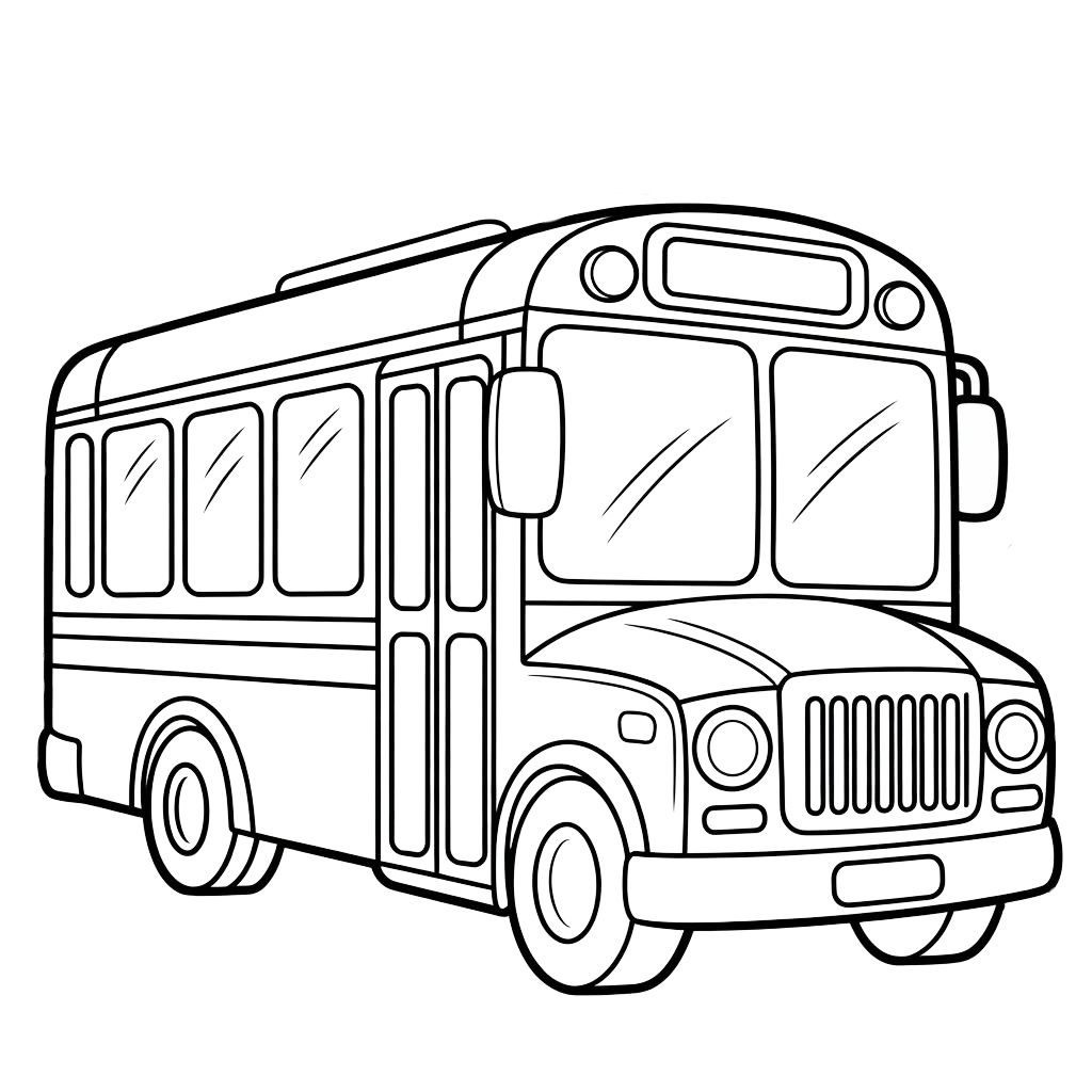 school bus coloring page