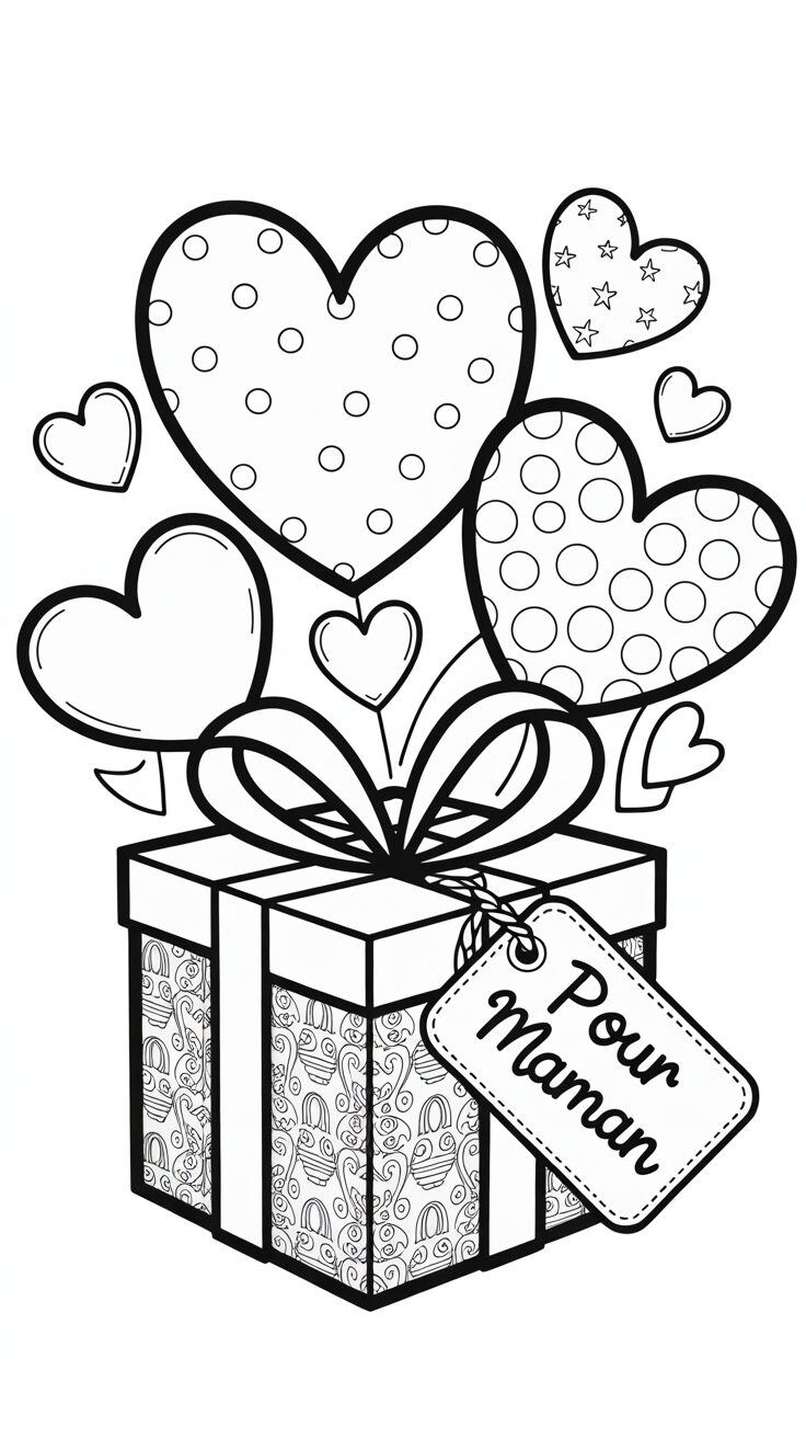 gift coloring pages