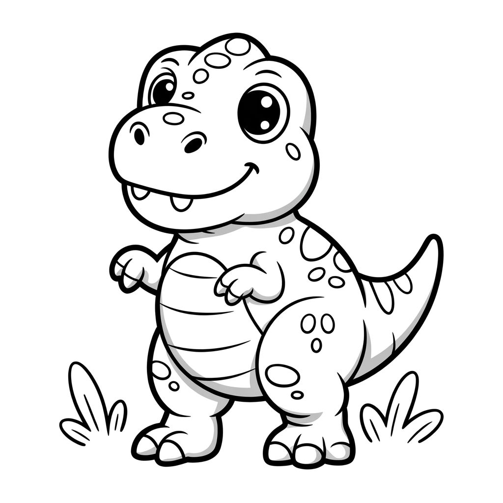 t-rex dinosaur coloring page