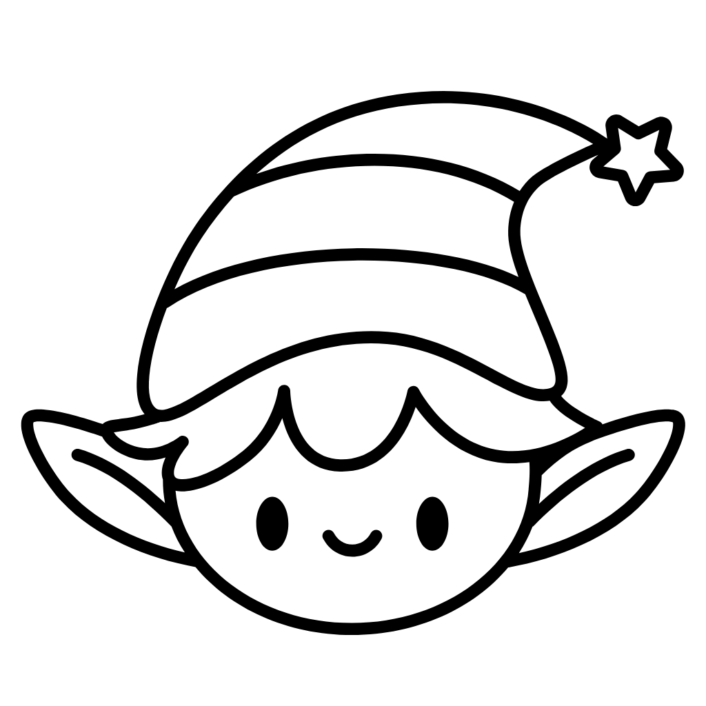 elf coloring sheet