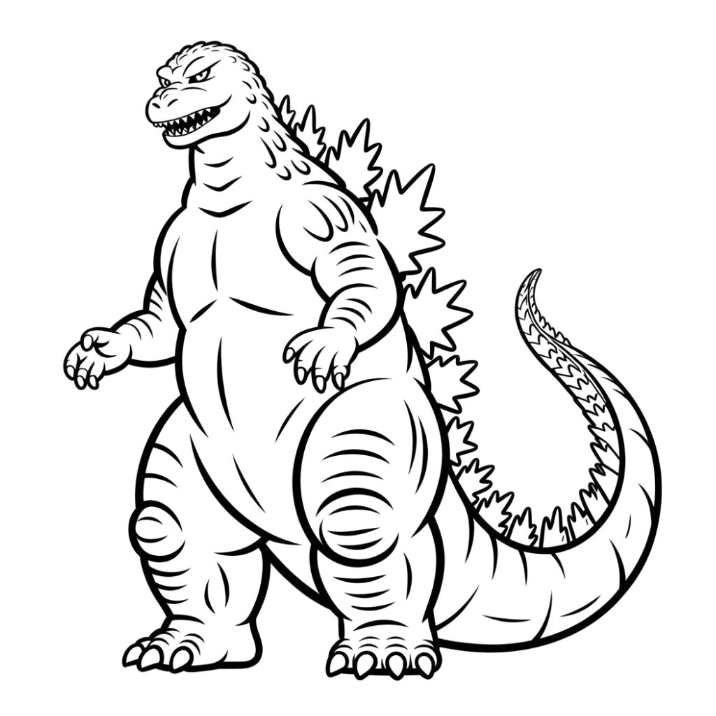 free godzilla coloring pages