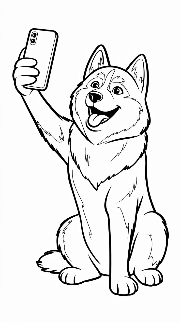 husky coloring pages
