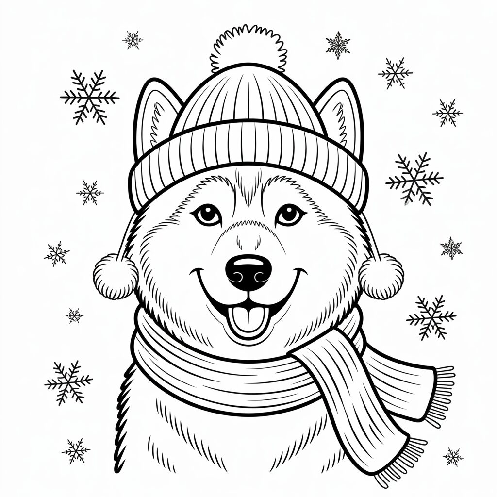 husky dog coloring pages