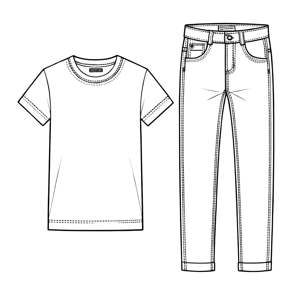 coloring clothes pages
