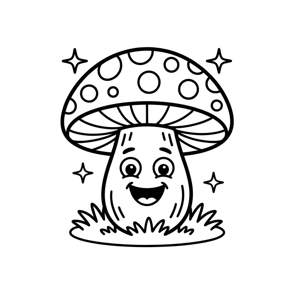 coloring pages mushrooms