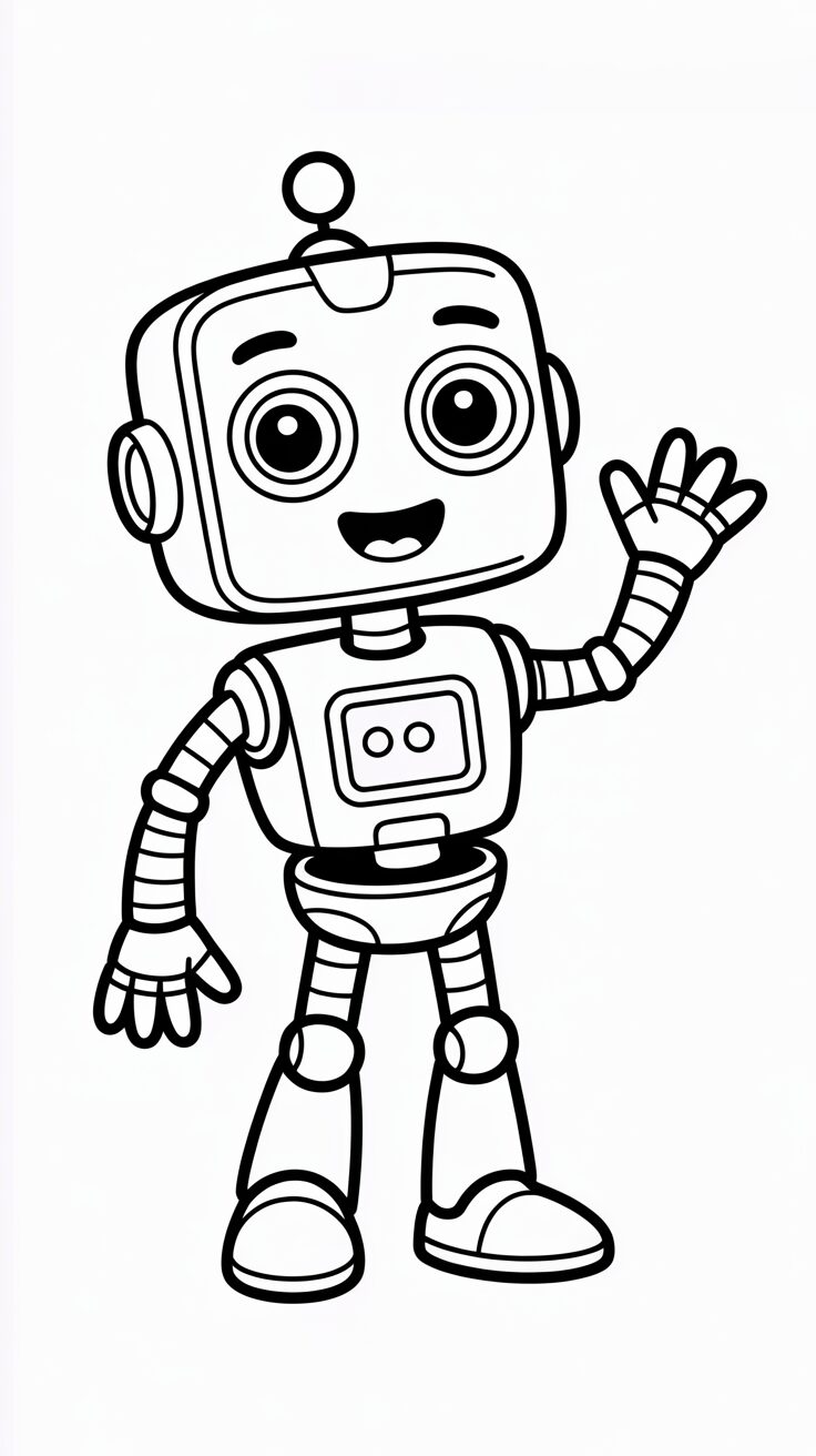 robot coloring pages