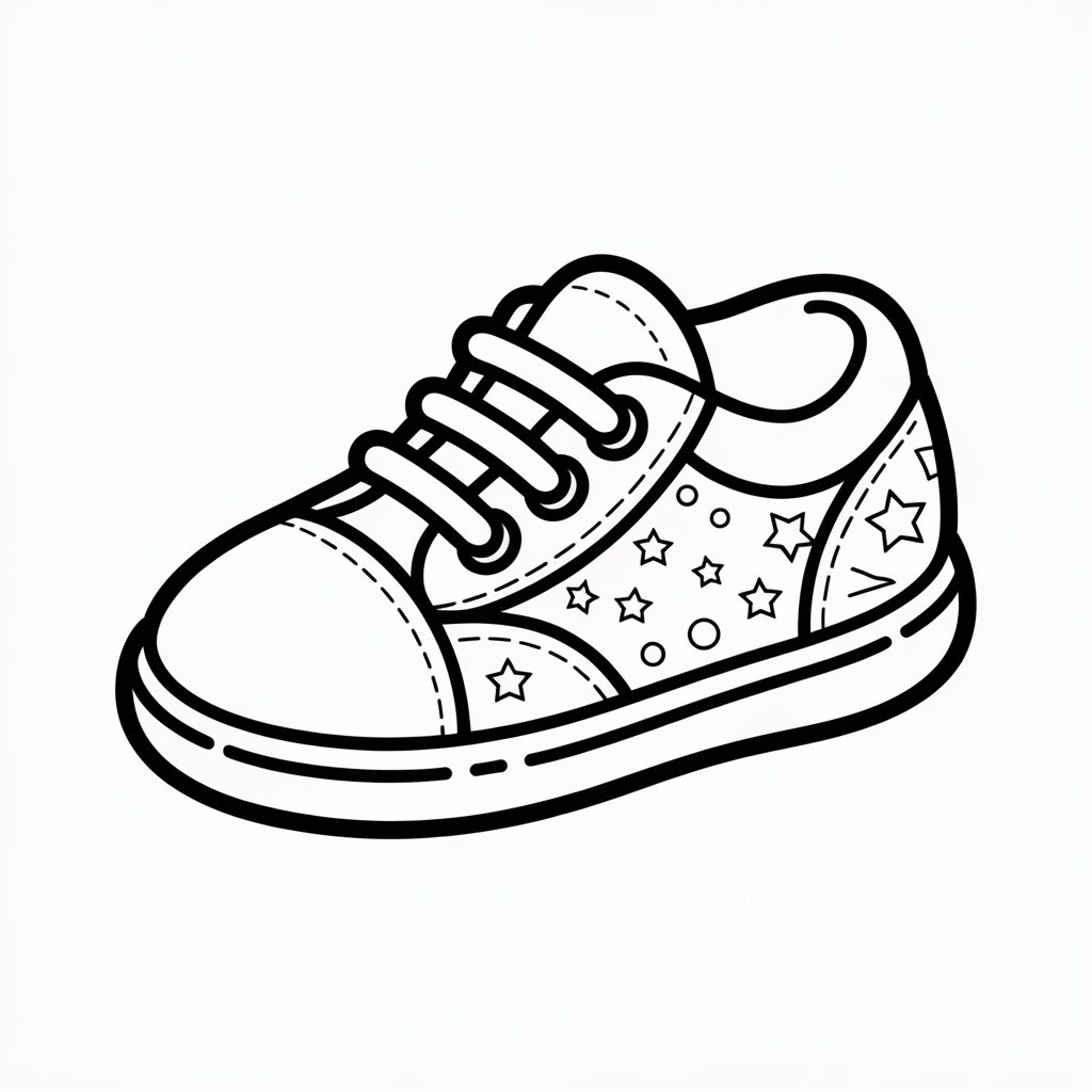 shoe coloring sheets