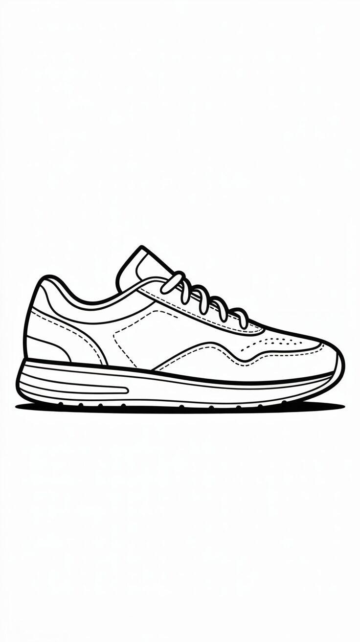 coloring shoe pages
