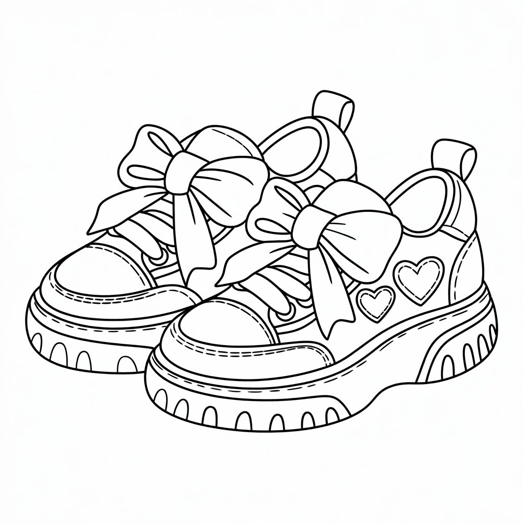 shoe coloring pages