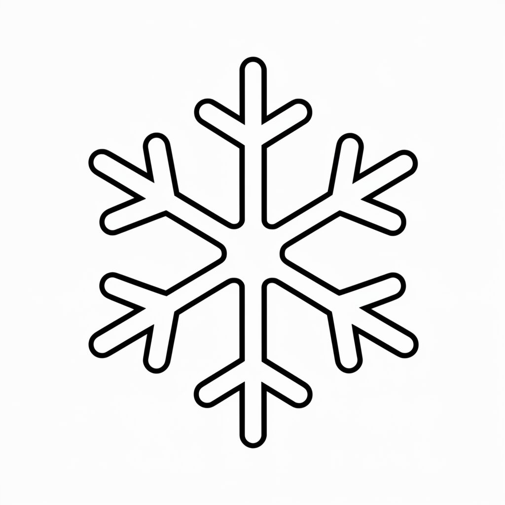 coloring sheet snowflake