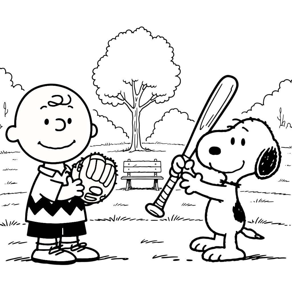 coloring pages of snoopy