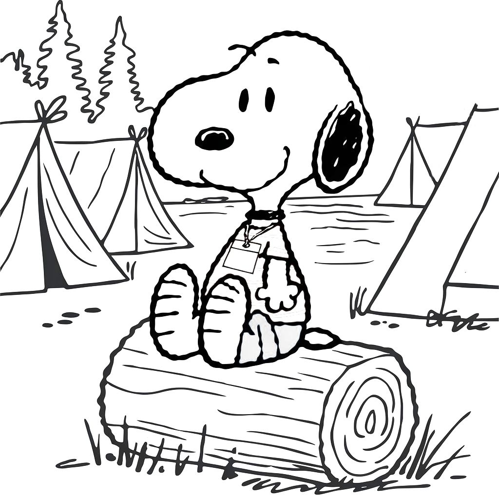 snoopy coloring page