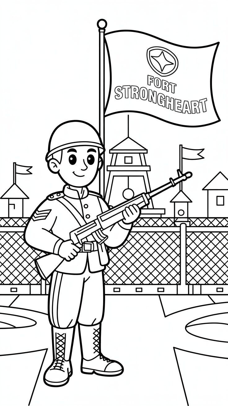 civil war soldier coloring page