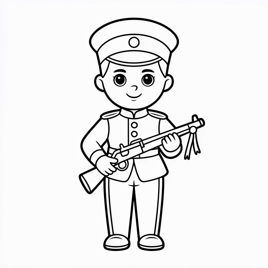 soldier coloring page printable