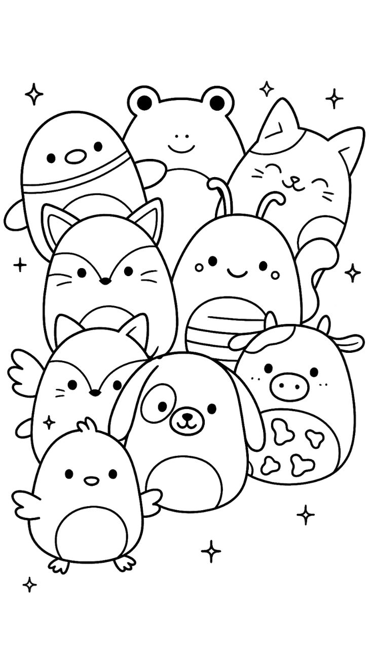 squishmallow coloring pages