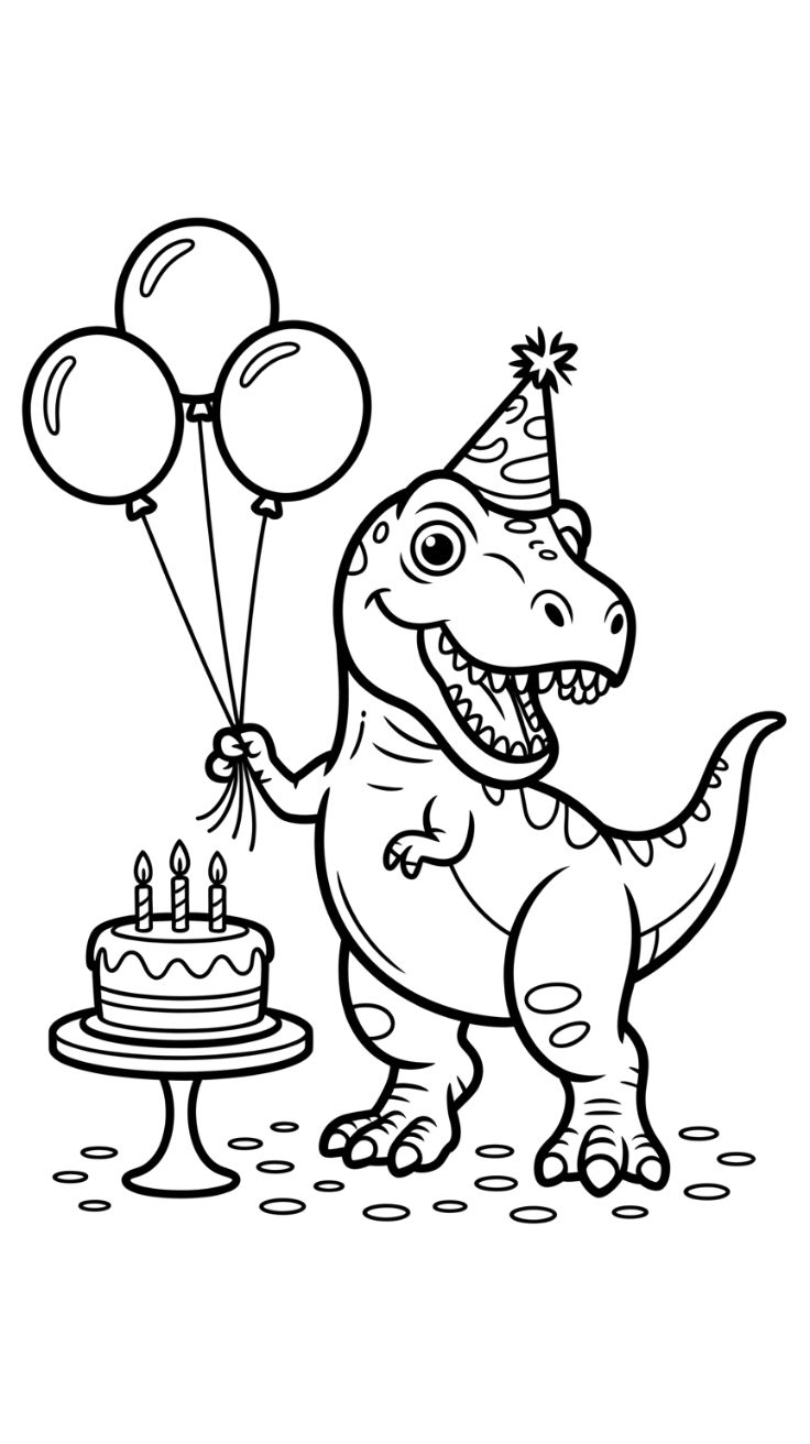 coloring pages of t rex