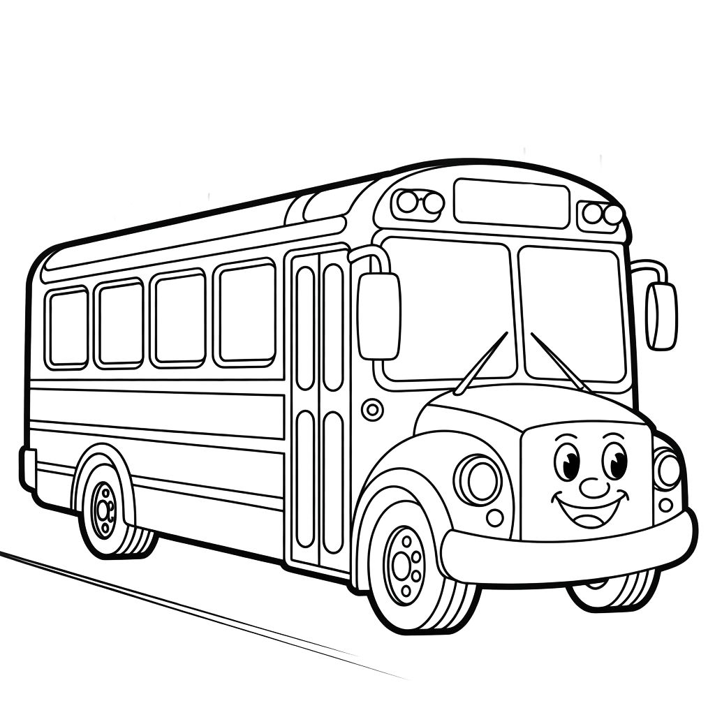 coloring pages of bus