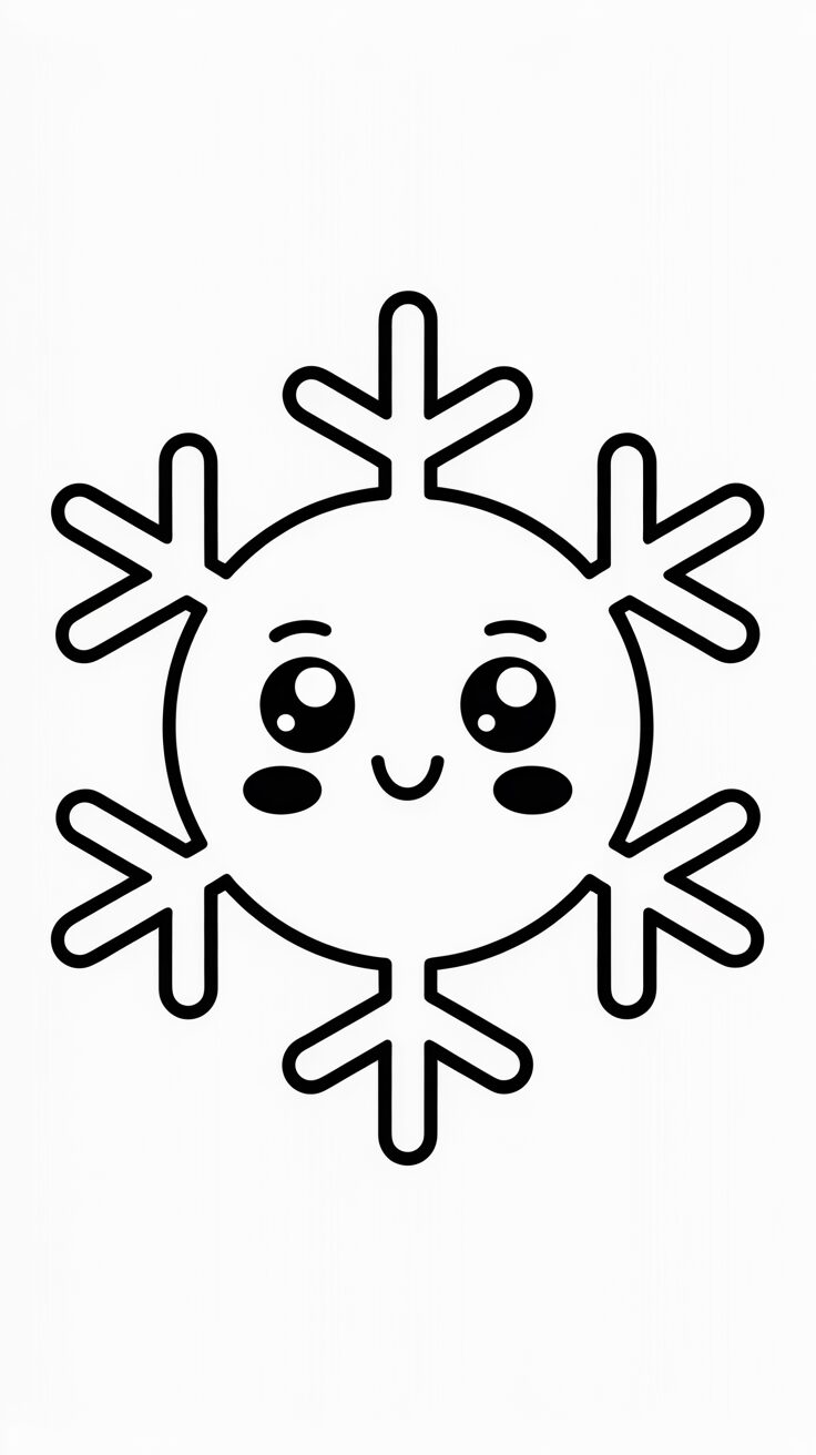 coloring page snowflakes