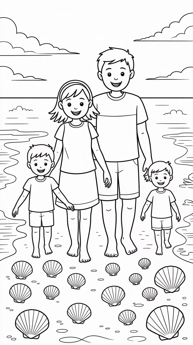 beach coloring page