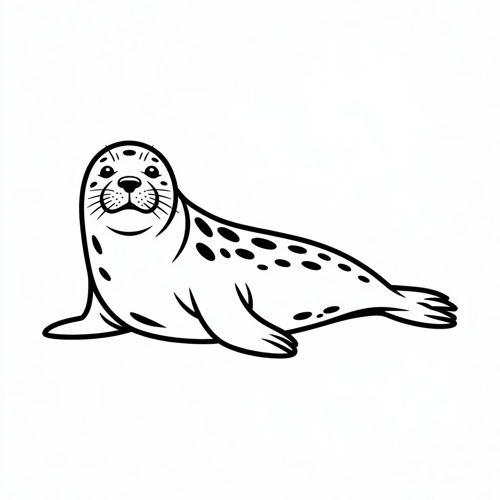 elephant seal coloring page