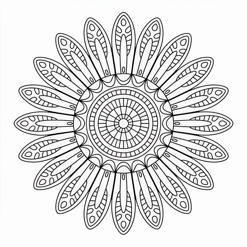 coloring pages sunflower