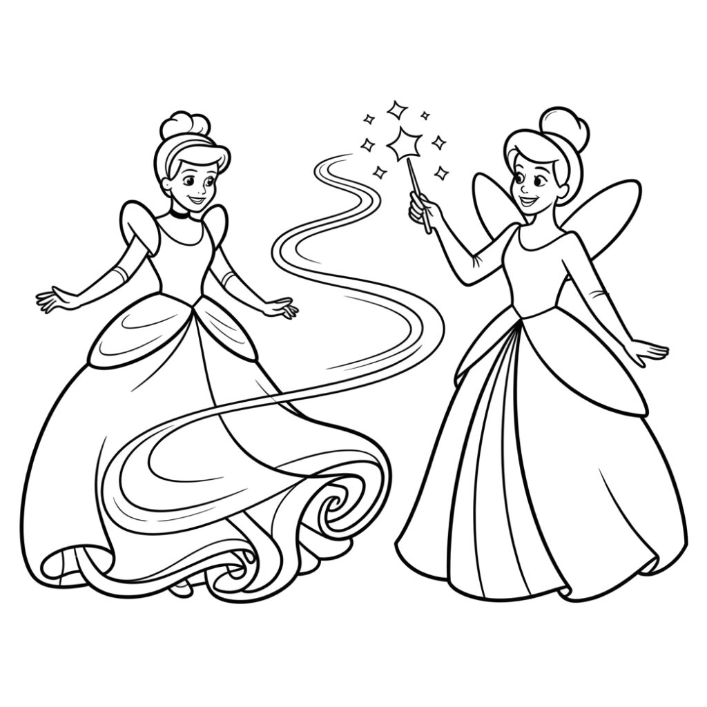 disney princess cinderella coloring pages