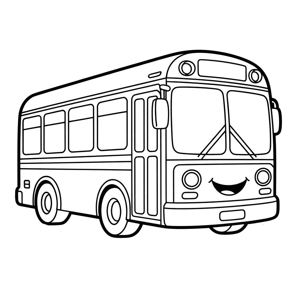 bus coloring pages