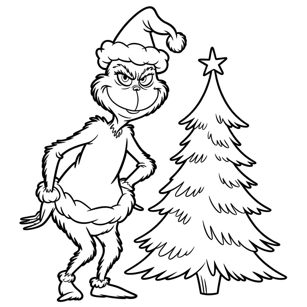 coloring pages of grinch