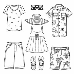 clothes coloring pages preschool