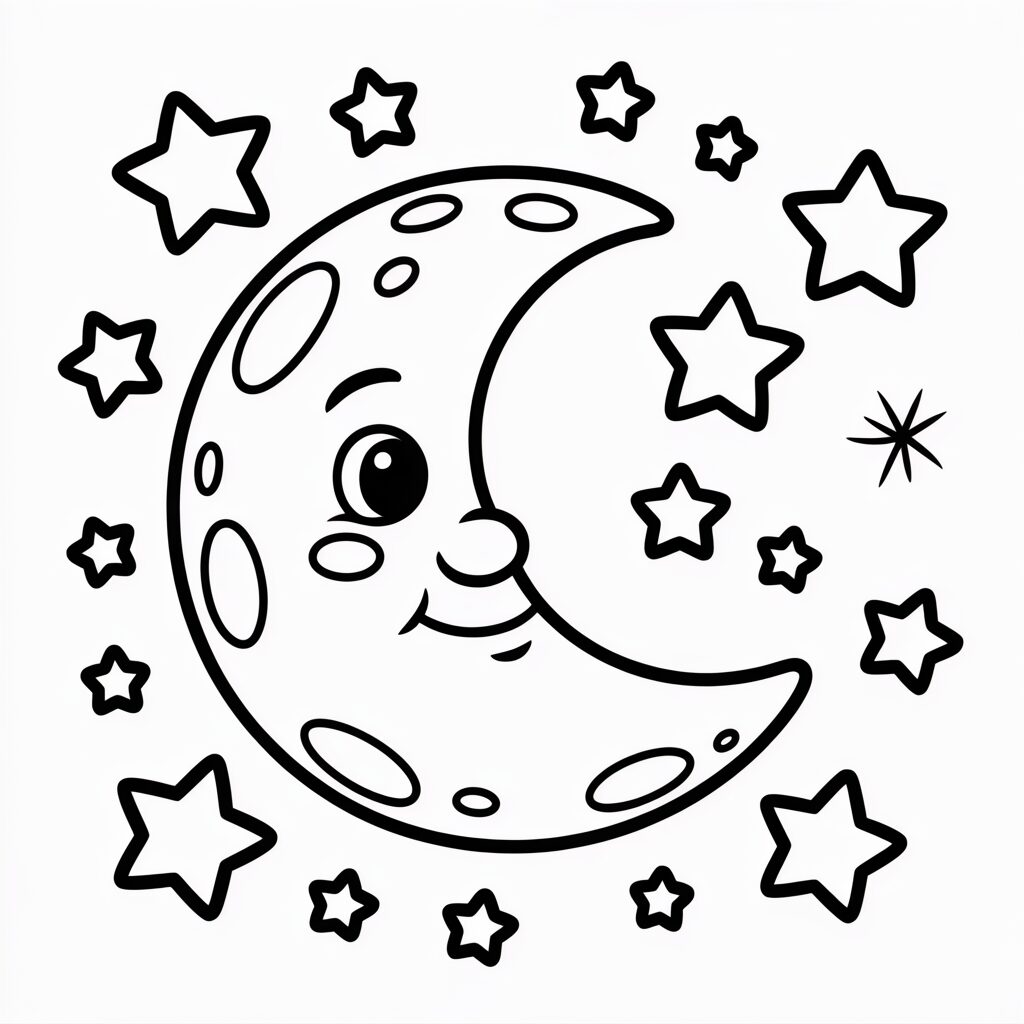 moon coloring pages