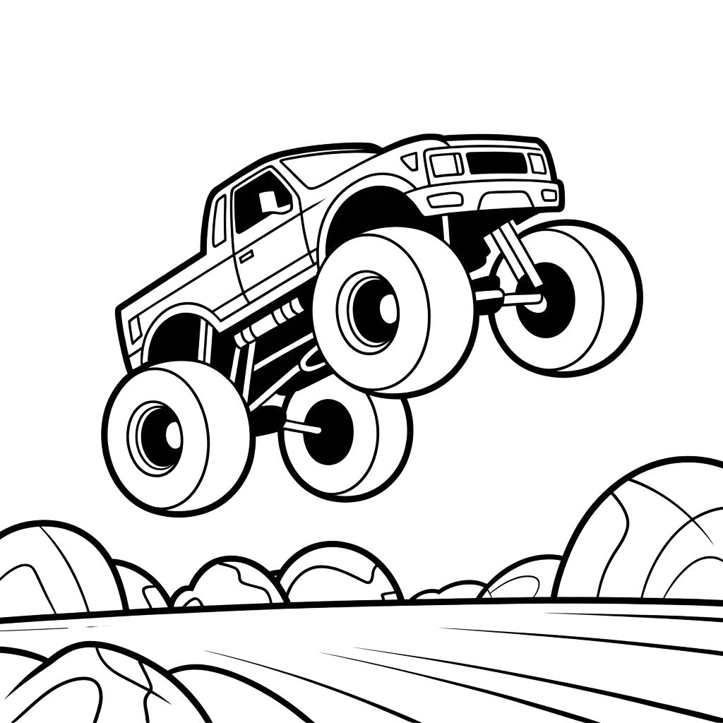 monster truck coloring pages