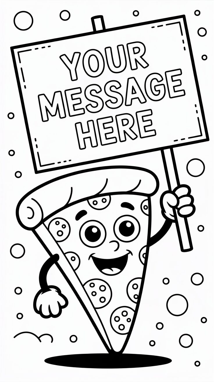 pizza coloring pages free