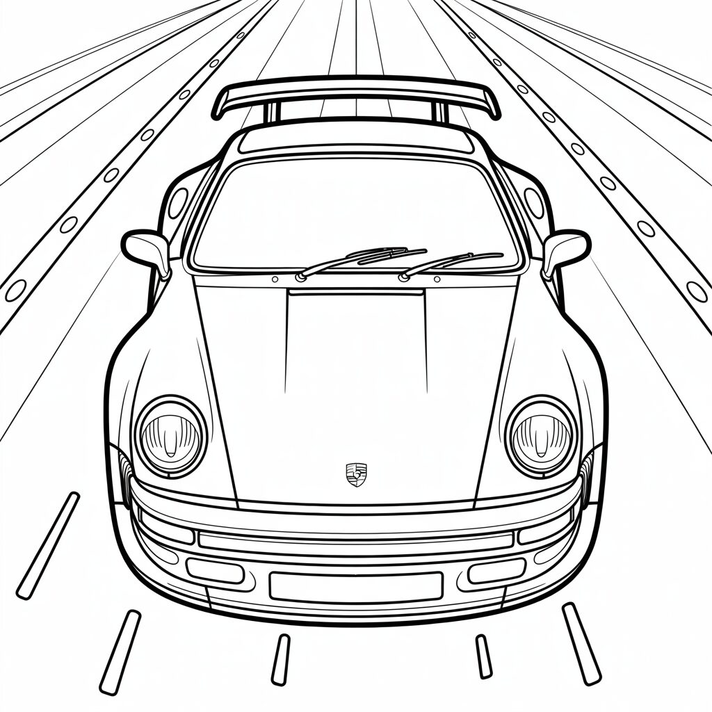 coloring pages of porsche