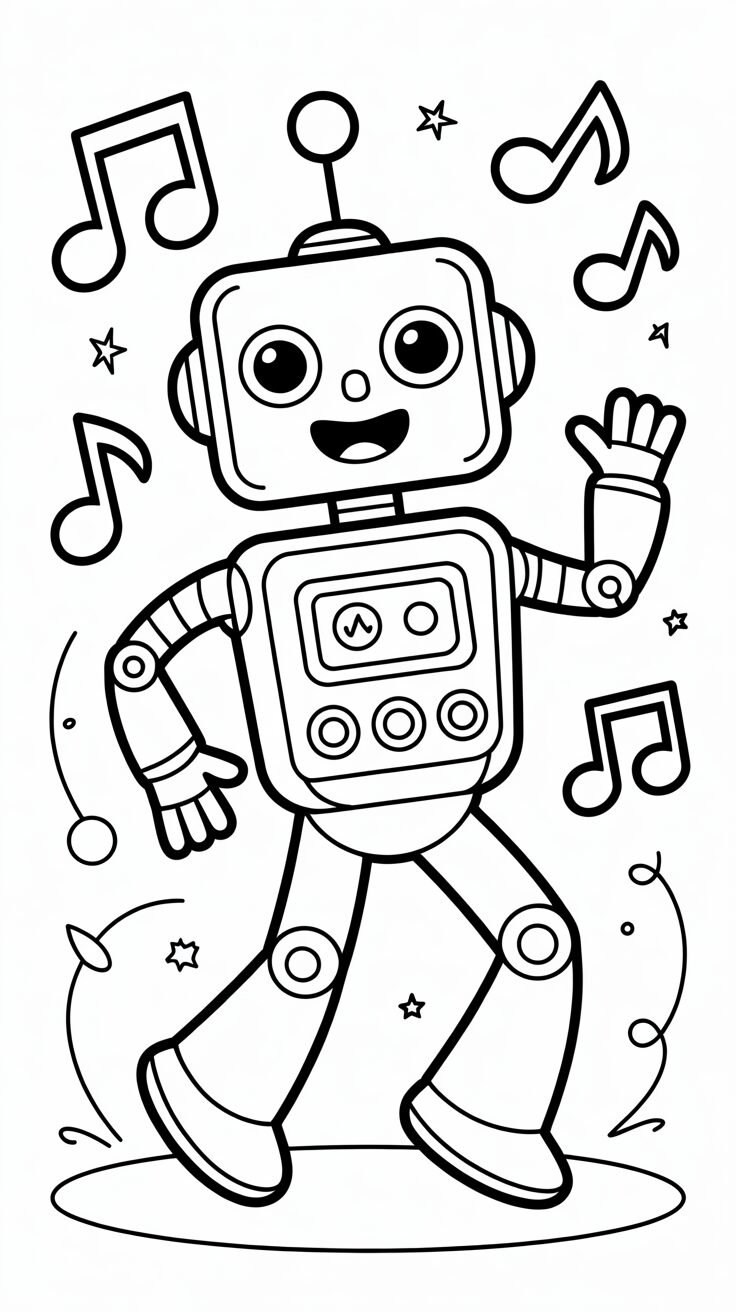 free robot coloring sheets