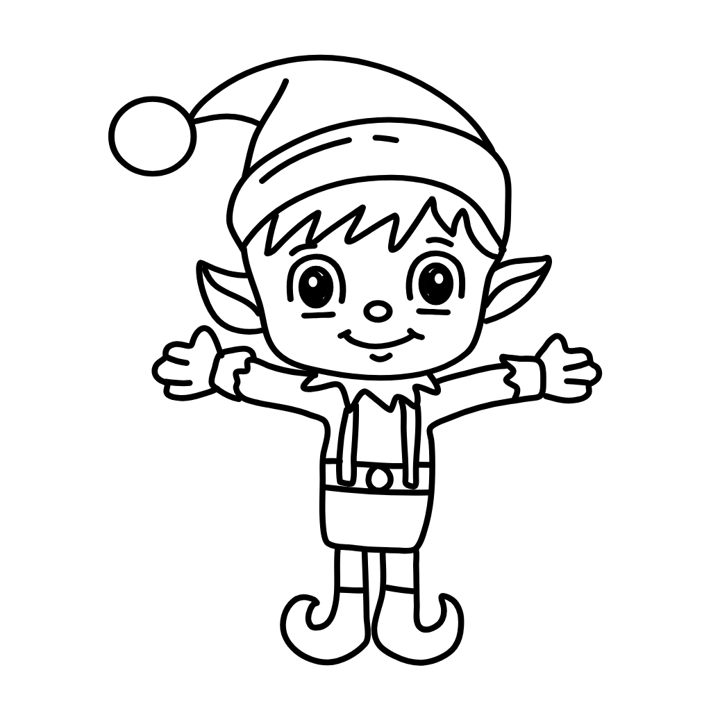 elf coloring pages