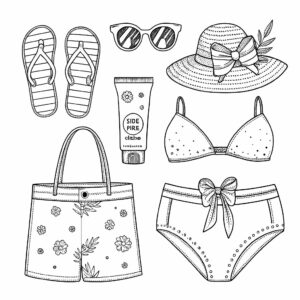 coloring page of clothes