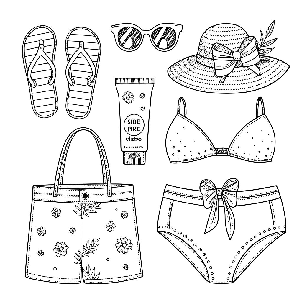 coloring page of clothes