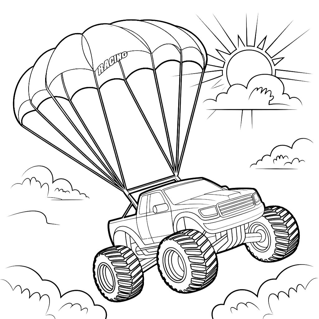 free monster truck coloring pages
