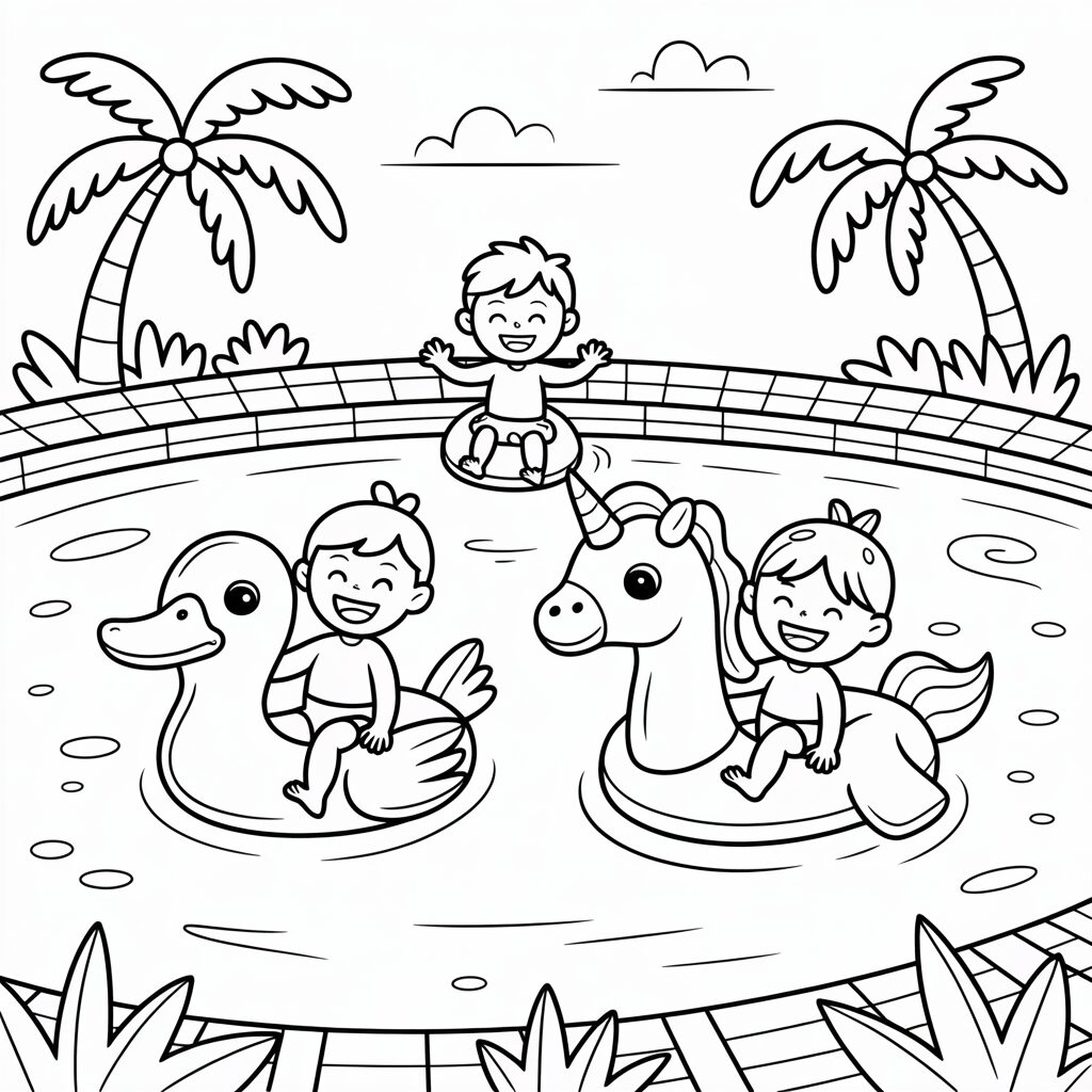 coloring pages beach