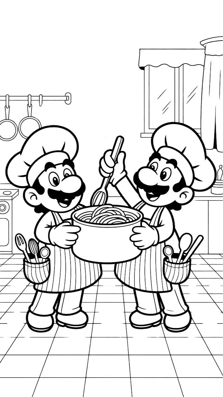 free coloring pages mario and luigi
