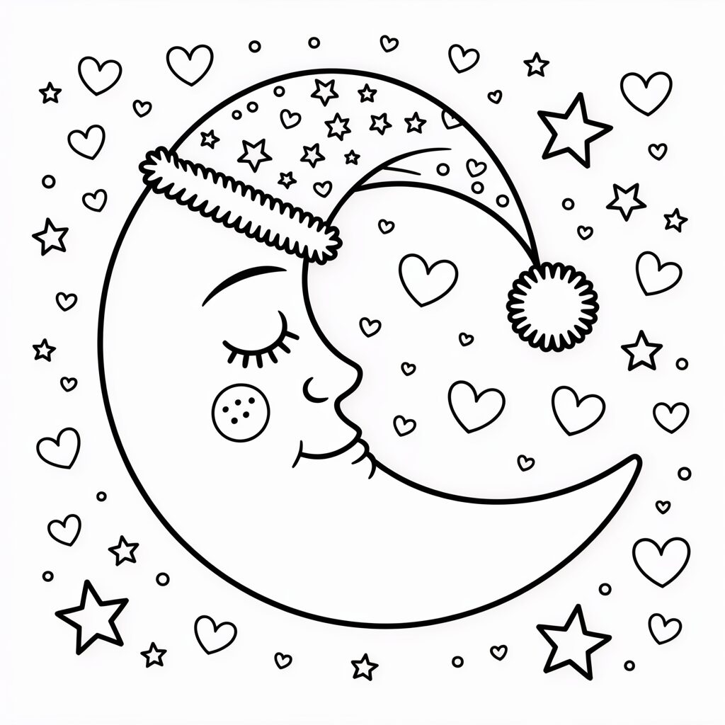 moon and sun coloring pages